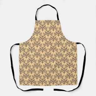 Beautiful ethnic Damascus pattern pointillism Apron