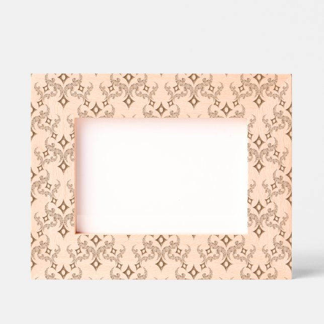 Beautiful ethnic Damascus pattern pointillism Engraved Frames (Front)