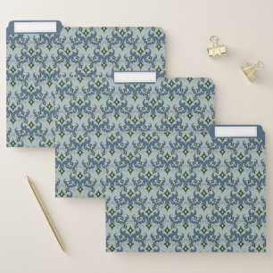 Beautiful ethnic Damascus pattern pointillism File Folder
