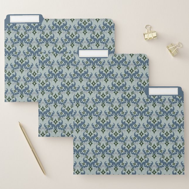 Beautiful ethnic Damascus pattern pointillism File Folder (Set)
