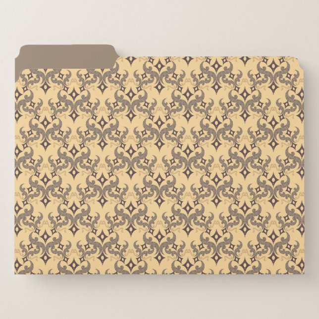 Beautiful ethnic Damascus pattern pointillism File Folder (Front Left)