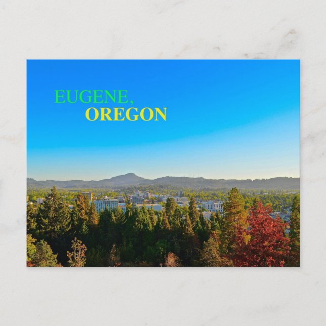 Beautiful Eugene, Oregon Panoramic Postcard! Postcard (Front)