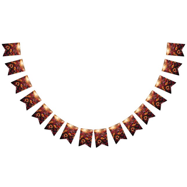 Beautiful Evening Wedding Backdrop Bunting Flags (All)