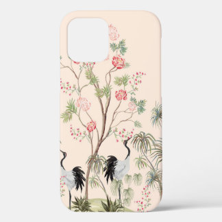 Beautiful exotic chinoiserie wallpaper. Hand drawn iPhone 12 Case