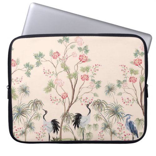 Beautiful exotic chinoiserie wallpaper Hand drawn Laptop Sleeve