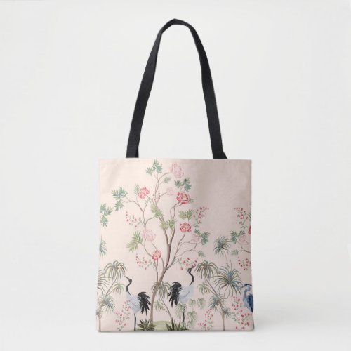 Beautiful exotic chinoiserie wallpaper Hand drawn Tote Bag