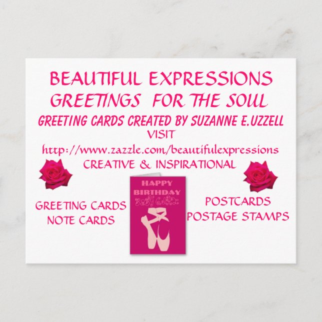 BEAUTIFUL EXPRESSIONS GIFTS POSTCARD (Front)