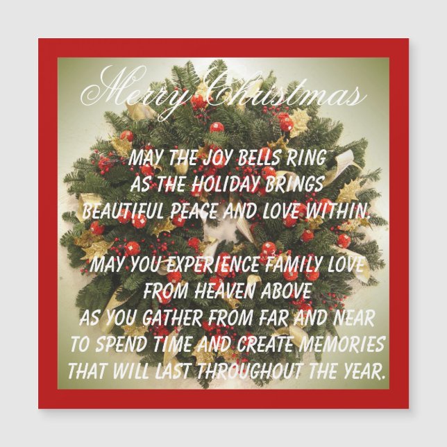 Beautiful Expressions Magnetic Holiday Card (Front)