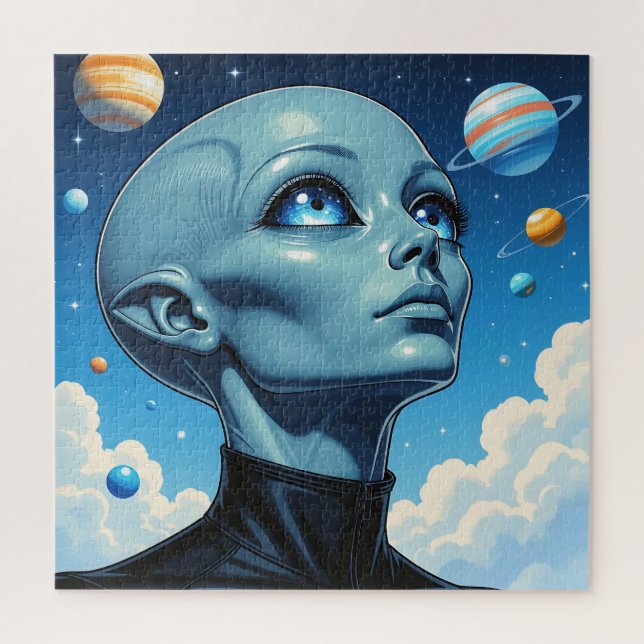 Beautiful Extraterrestrial Alien Being Jigsaw Puzzle (Vertical)