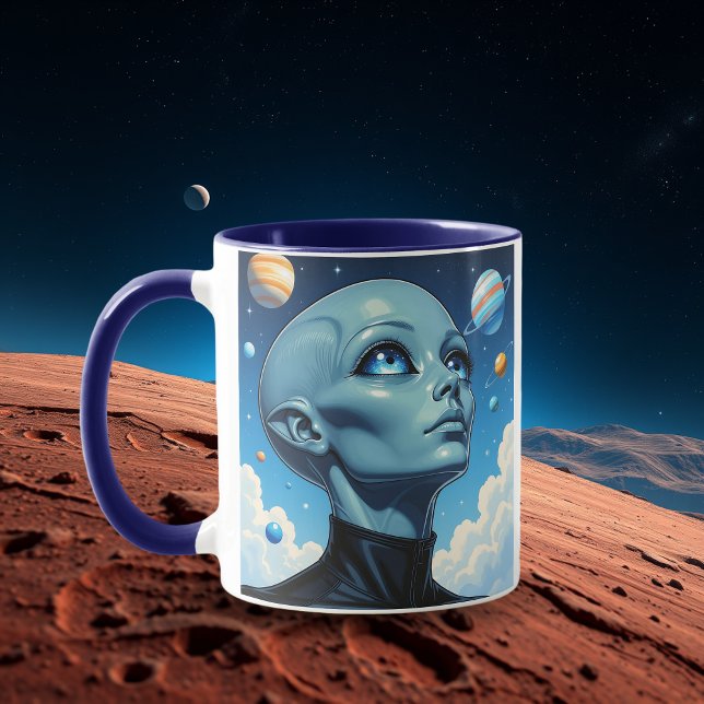 Beautiful Extraterrestrial Alien Being personalize Mug (Creator Uploaded)