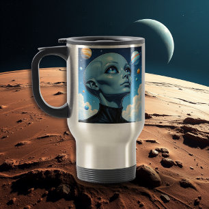 Beautiful Extraterrestrial Alien Being Travel Mug