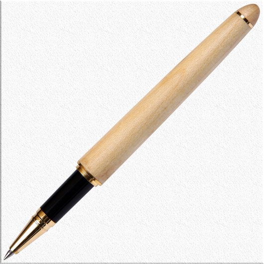Beautiful Eye-Catching Maple Wood Rollerball Pen (Pen w/o Cap)