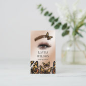 Beautiful Eye Monarch Butterfly lashes makeup Business Card (Standing Front)