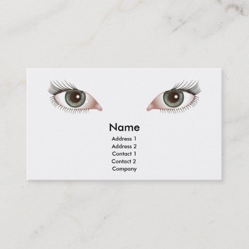 Customizable beautiful eyes business card design