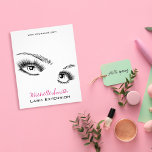 Beautiful eyes Long lashes Lash Extension Flyer<br><div class="desc">Custom Business card with a drawing of a girl's long eyelashes in black and white. Perfect for your company promotion. Suitable for make-up artists,  lash extension,   beauticians,  stylists,  spa salon ,  hair and beauty salon or model agency. Customisable.</div>