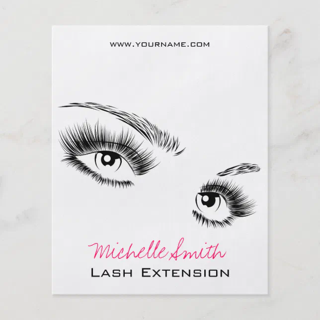 Beautiful eyes Long lashes Lash Extension Flyer Zazzle