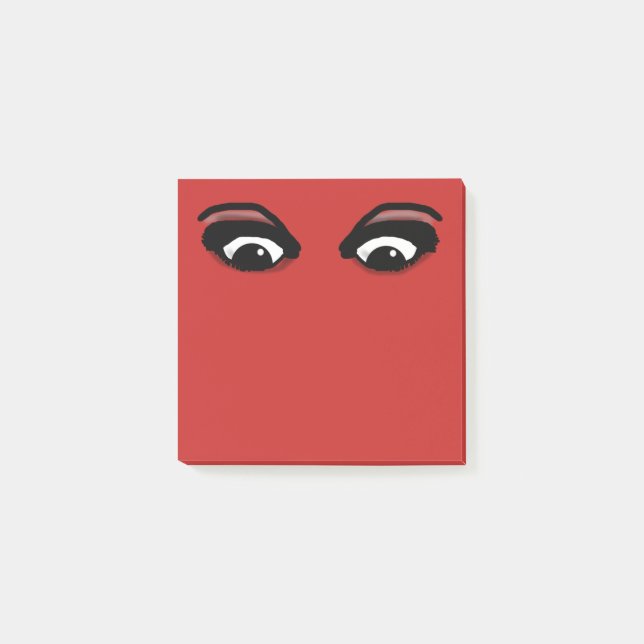 BEAUTIFUL EYES WATCHING YOU WRITE POST-IT NOTES (Front)