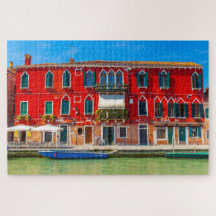 Beautiful facade of a palace in Venice