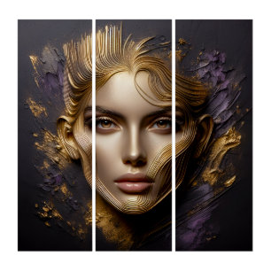Beautiful Face - AI Rules Triptych