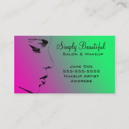 beautiful face business card template