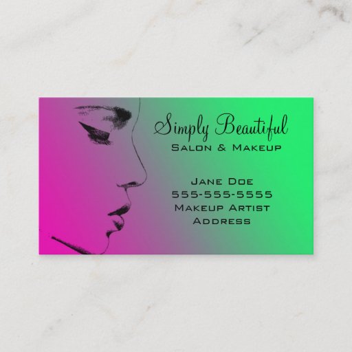 Customizable beautiful face business card template