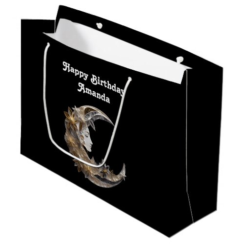  Beautiful Face in the Moon Birthday Large Gift Bag