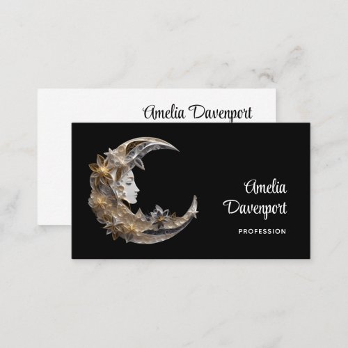 Beautiful Face in the Moon Business Card