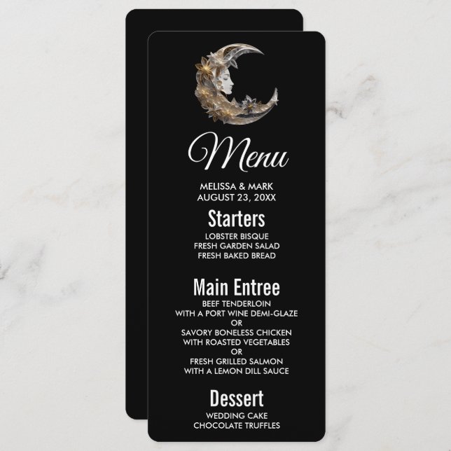 Beautiful Face in the Moon Invitation (Front/Back)