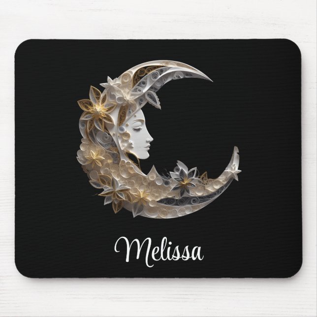  Beautiful Face in the Moon Mouse Pad (Front)