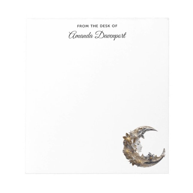 Beautiful Face in the Moon Notepad (Front)