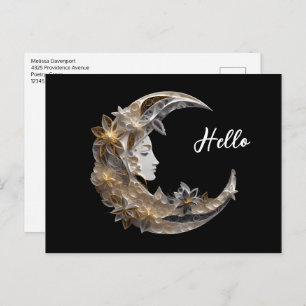 Beautiful Face in the Moon Postcard