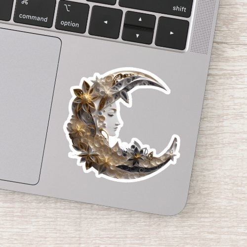 Beautiful Face in the Moon Sticker