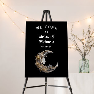 Beautiful Face in the Moon Wedding Welcome Foam Board