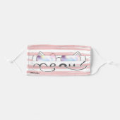 Beautiful Face Mask with cat design (Front, Folded)