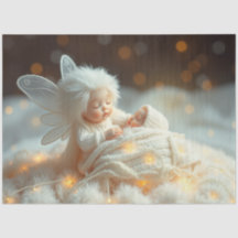 Beautiful Fairy and Baby Fantasy Art Tissue Paper