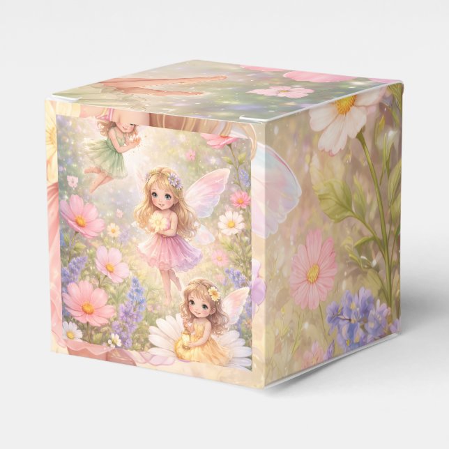 Beautiful Fairy and lovely flowers  Favor Boxes (Front Side)