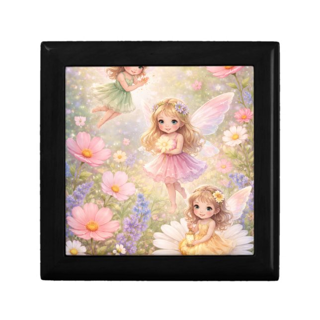 Beautiful Fairy and lovely flowers  Gift Box (Front)