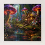 Beautiful Fairy At Her Forest Home Jigsaw Puzzle at Zazzle