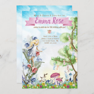 Beautiful Fairy Birthday Party Invitation