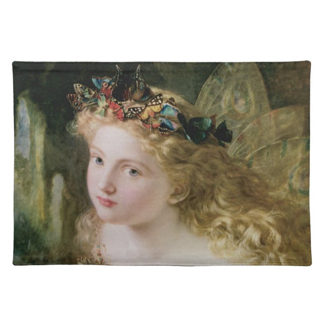 Beautiful Fairy Butterflies by Sophie Anderson Cloth Placemat (Front)