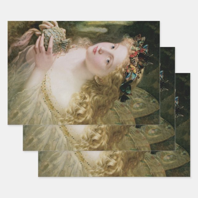Beautiful Fairy Butterflies by Sophie Anderson Wrapping Paper Sheets (Set)