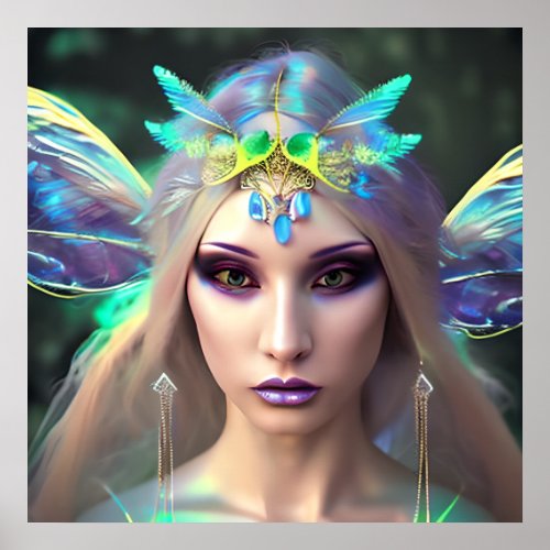 Beautiful Fairy Colorful Poster Gift