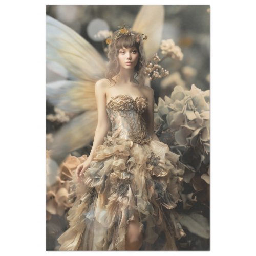 Beautiful Fairy Ethereal Garden Portrait Art Tissue Paper
