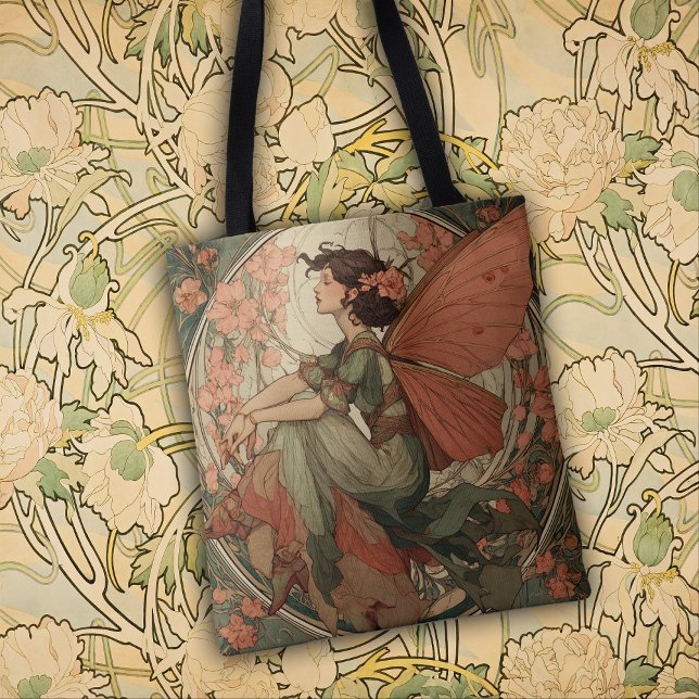 Beautiful Fairy in the Art Nouveau style  Tote Bag (Creator Uploaded)
