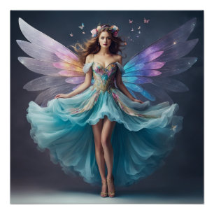 Beautiful fairy Poster print