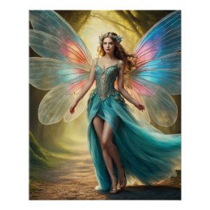 Beautiful fairy Poster print
