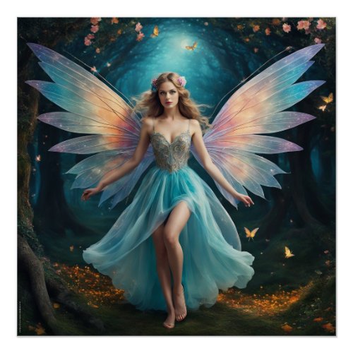 Beautiful fairy Poster print 