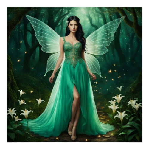 Beautiful fairy Poster print 