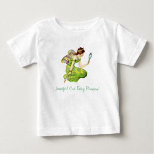Beautiful Fairy Princess with Customized Name Baby T-Shirt
