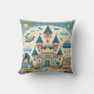 Beautiful Fairy Tale Castle Throw Pillow